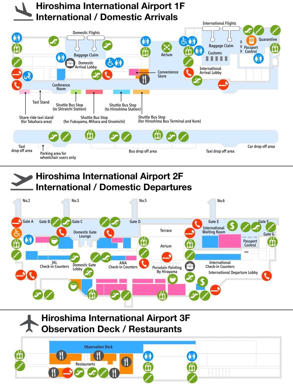 Kort over hiroshima lufthavn